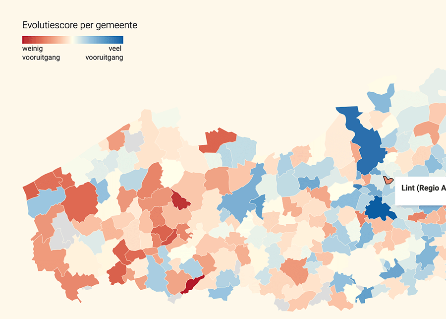 Evolutie van Lint als gemeente